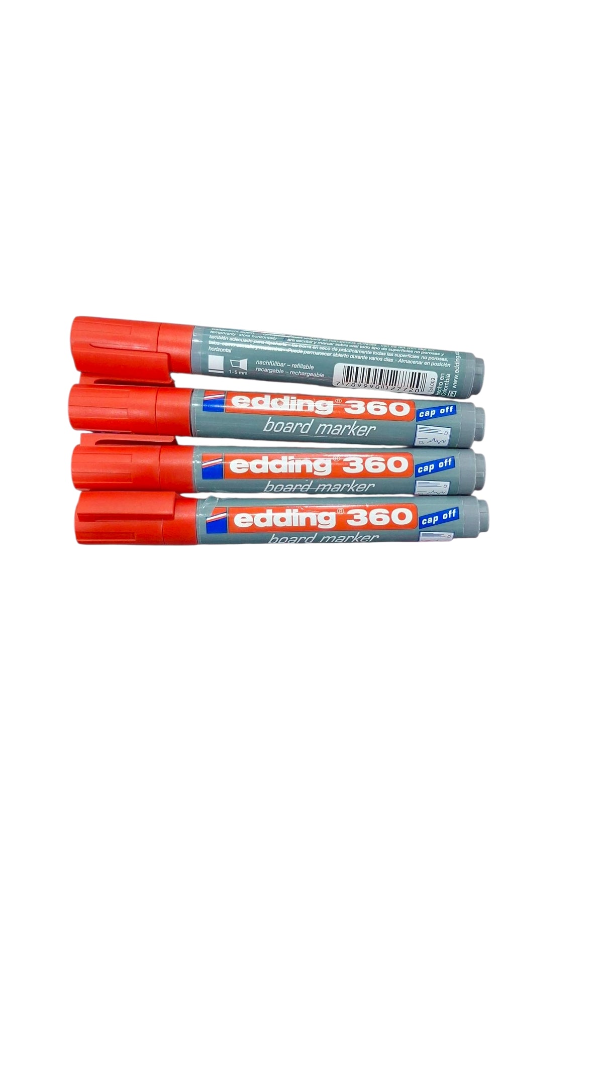 Marcador edding plástico 360 recargable rojo by Varios