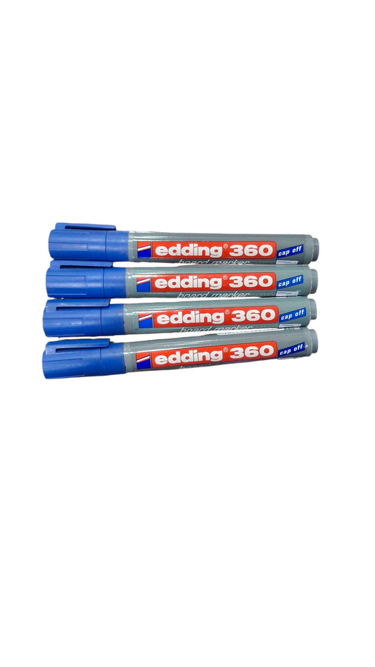 Marcador edding plastico 360 recargable azul