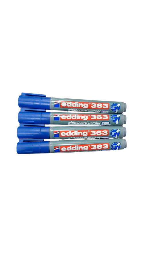 Marcador edding plástico 363 recargable azul