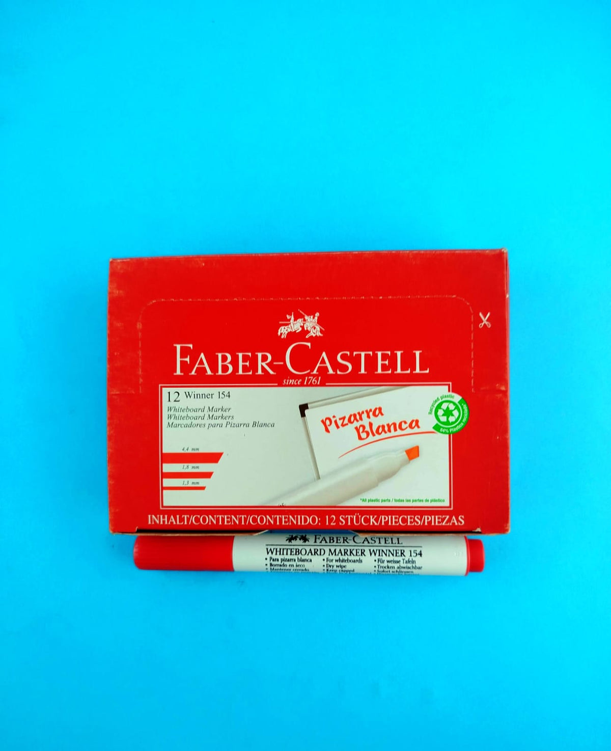 Marcador Faber Castell borrable rojo x12 by Faber Castell
