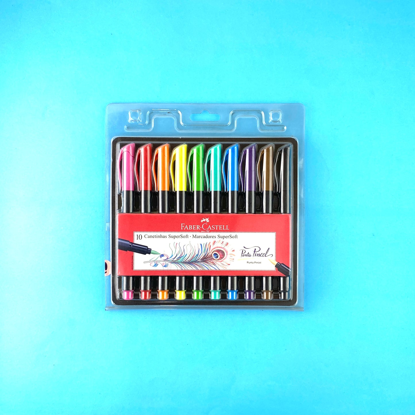 Plumones punta pincel superSoft Faber-castell x10