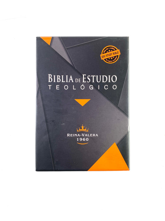 Biblia de estudio teológico rvr 1960 negro piel genuina