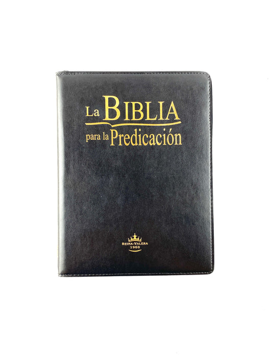 Biblia para la predicación negra con cierre e índice by Reina Valera 1960