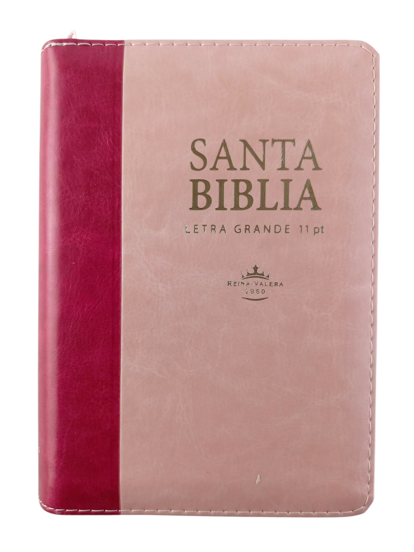 Biblia Mediana Fucsia Rosado con Índice y Letra Grande