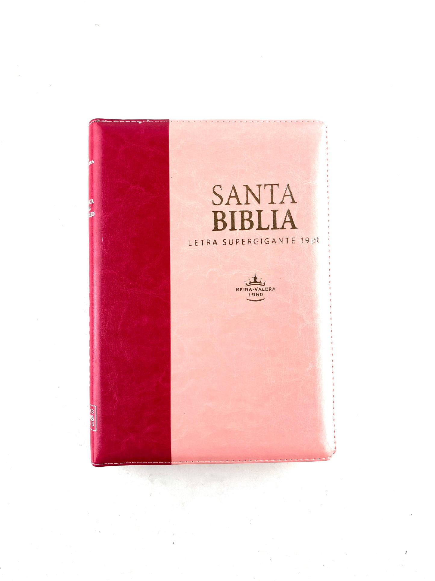 Biblia reina valera 1960 letra súper gigante rosa con índice