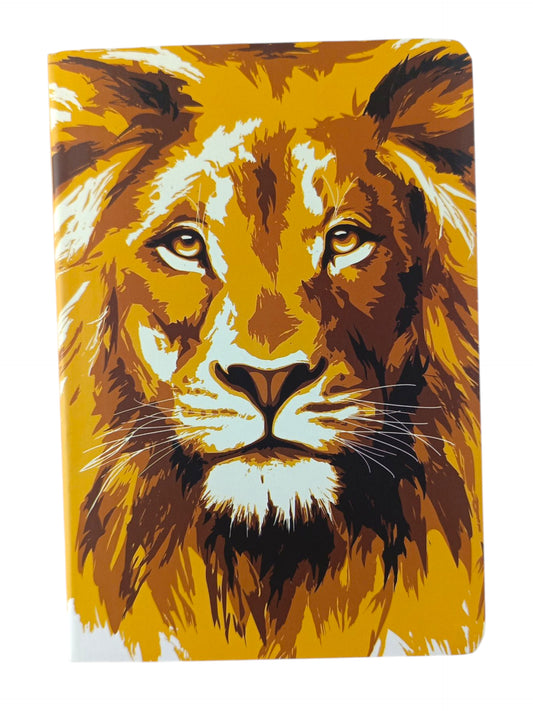 Biblia RVR 1960 Letra Grande leon, tapa flexible, borde dorado, sin cierre