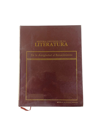 Historia universal de la literatura De la antigüedad al renacimiento