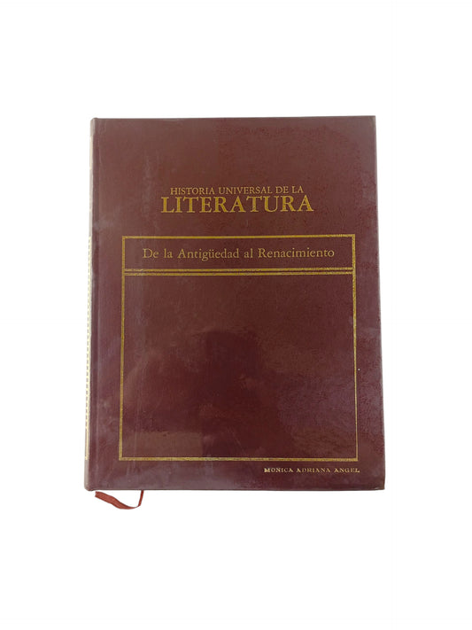 Historia universal de la literatura De la antigüedad al renacimiento