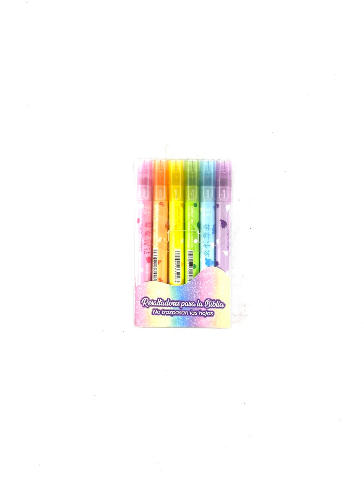 Resaltadores en gel colores surtidos X 6 by Emunah