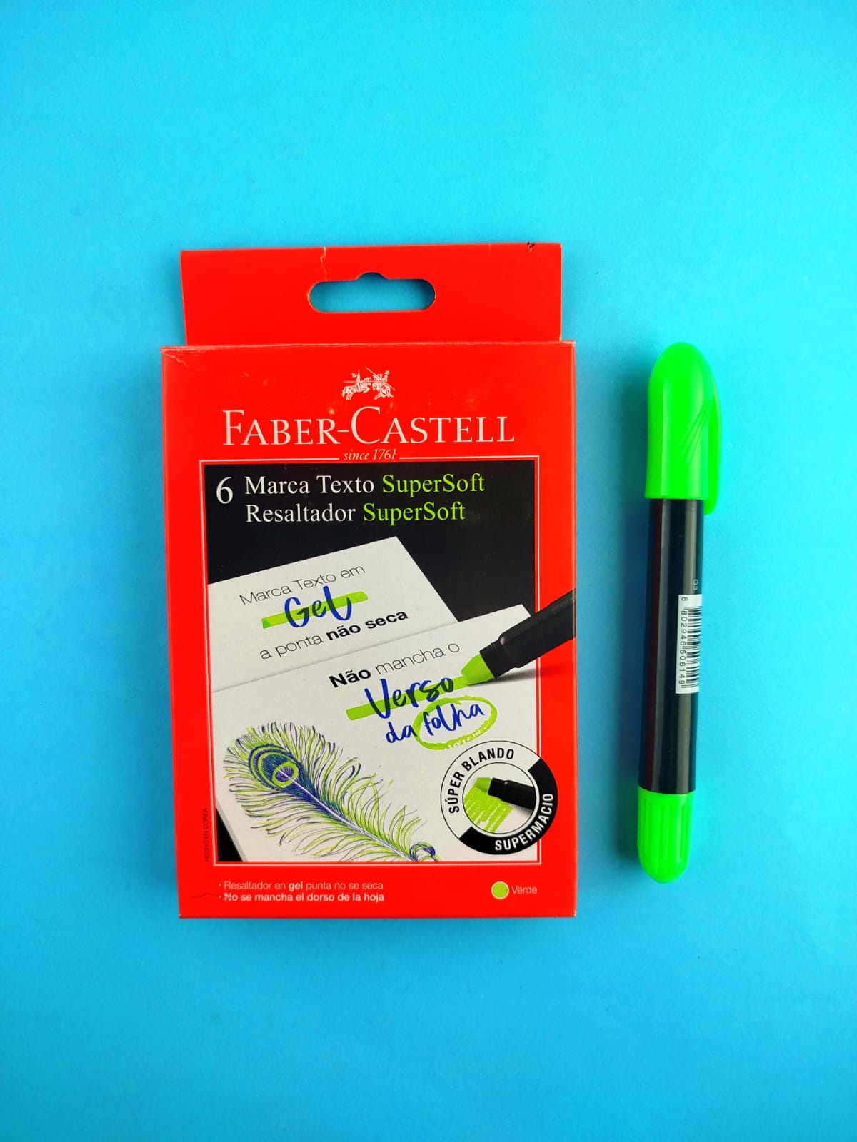 Resaltador Faber Castell supersoft verde x6 by Faber Castell