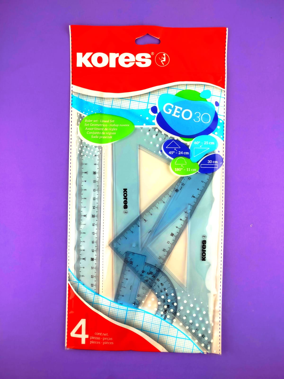 Juego geométrico kores 4 piezas by Kores