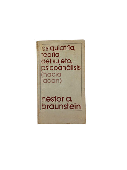 Psiquiatría, teoría del sujeto, psicoanálisis: (Hacia Lacan)