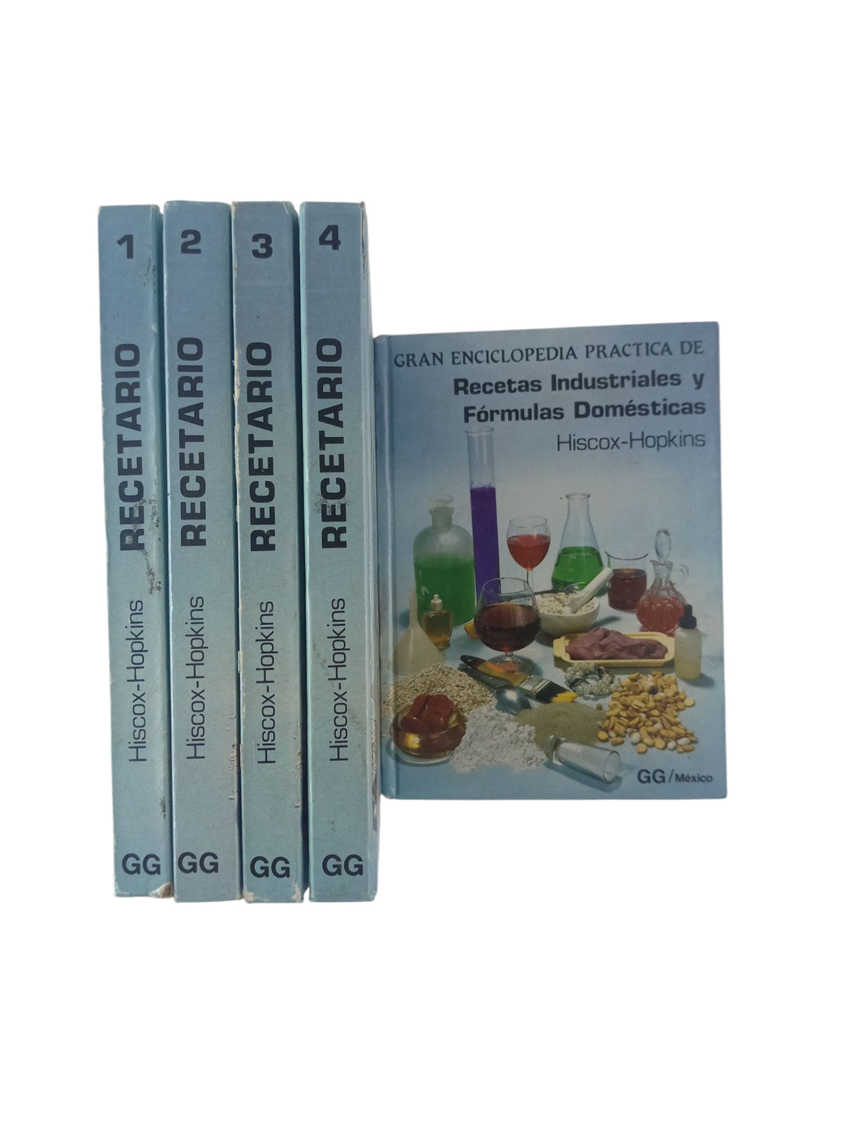 Gran enciclopedia practica de recetas industriales y formulas domesticas 5 tomos by Hiscox-Hopkins