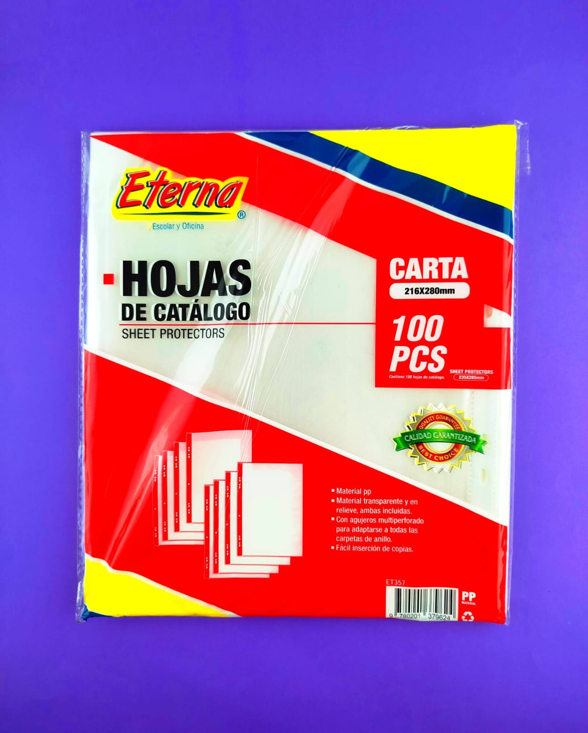 Fundas catálogo bolsillo carta x100 by Eterna