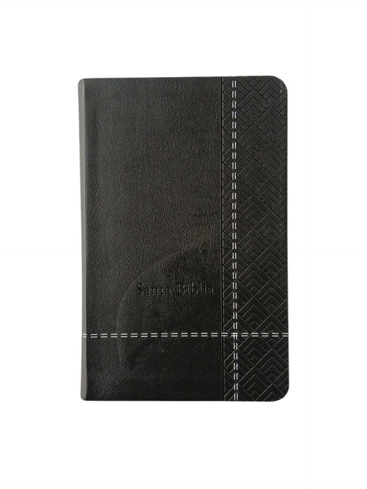 Biblia promesas negra canto plateado sin cierre