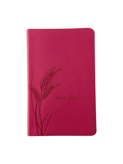 Biblia promesas fucsia canto plateado sin cierre