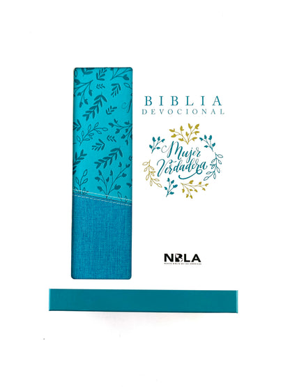 Biblia devocional mujer verdadera NBLA azul aguamarina edición de lujo by Nueva Biblia De Las Americas