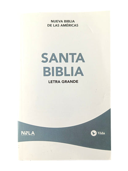Santa Biblia Nueva Biblia de las Américas Letra Grande Tapa Rústica