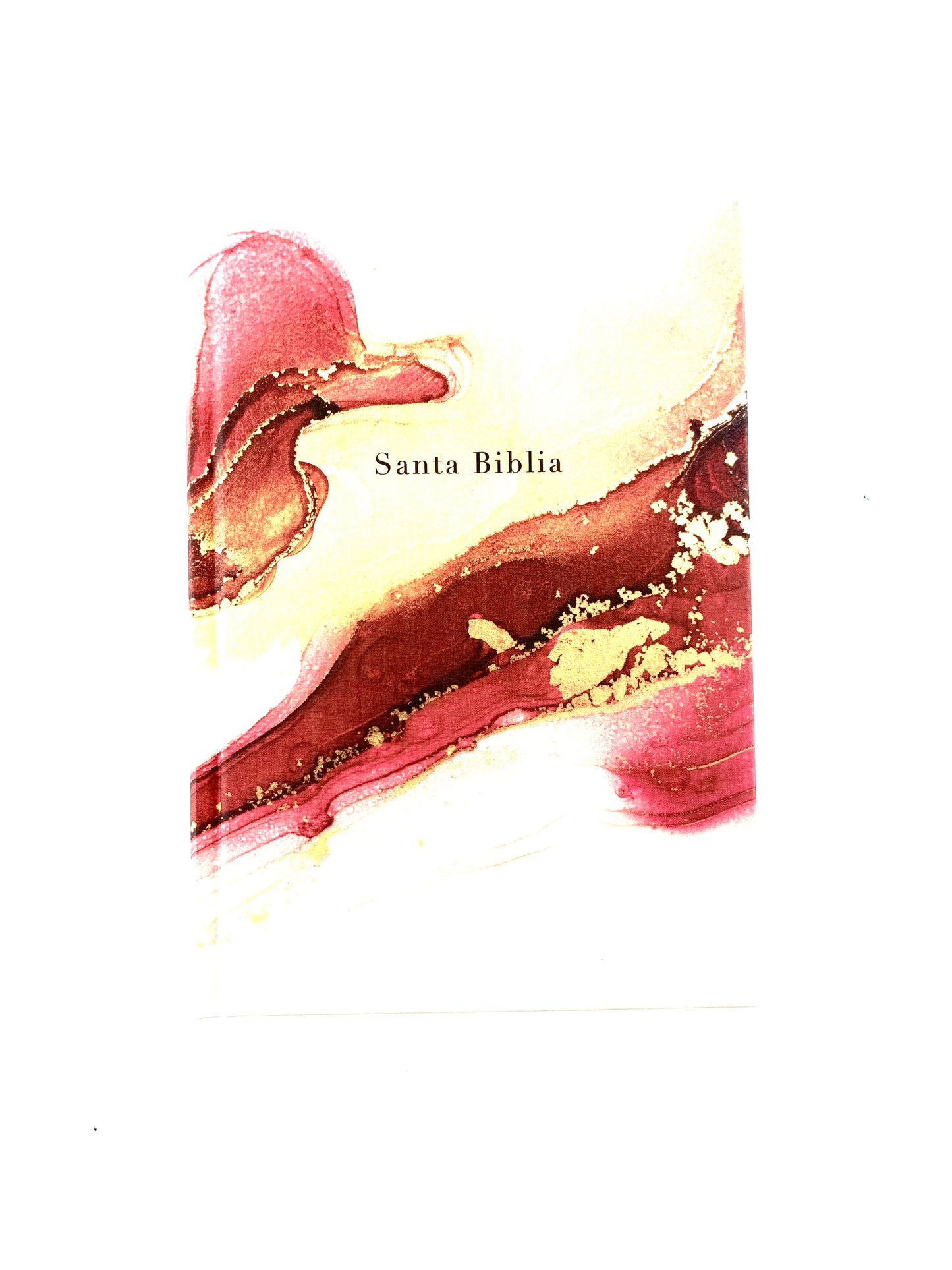 Biblia NVI 2022 ultrafina letra gigante Tela estampado rojo - rosa