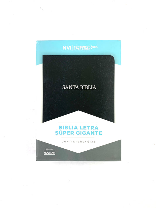 Biblia letra super gigante NVI con referencias negra by Nueva Versión Internacional