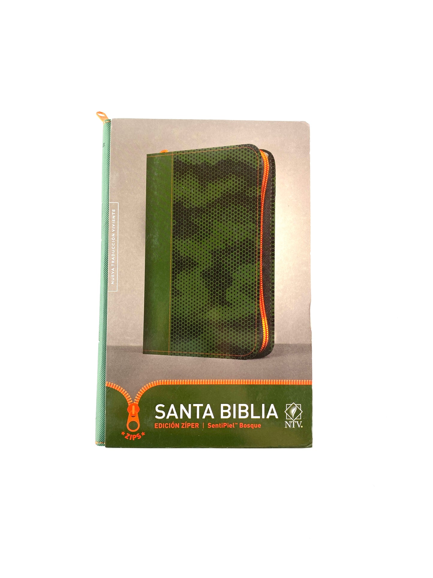 Biblia ntv sentipiel verde bosque edición zíper
