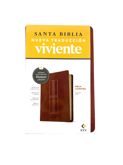 Biblia NTV Filament café canto dorado by Nueva Traducción Viviente