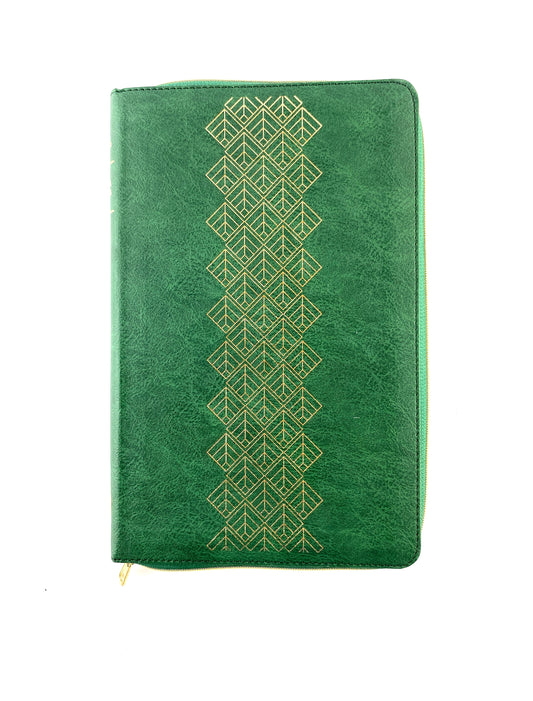 Biblia ntv tipo agenda verde zíper