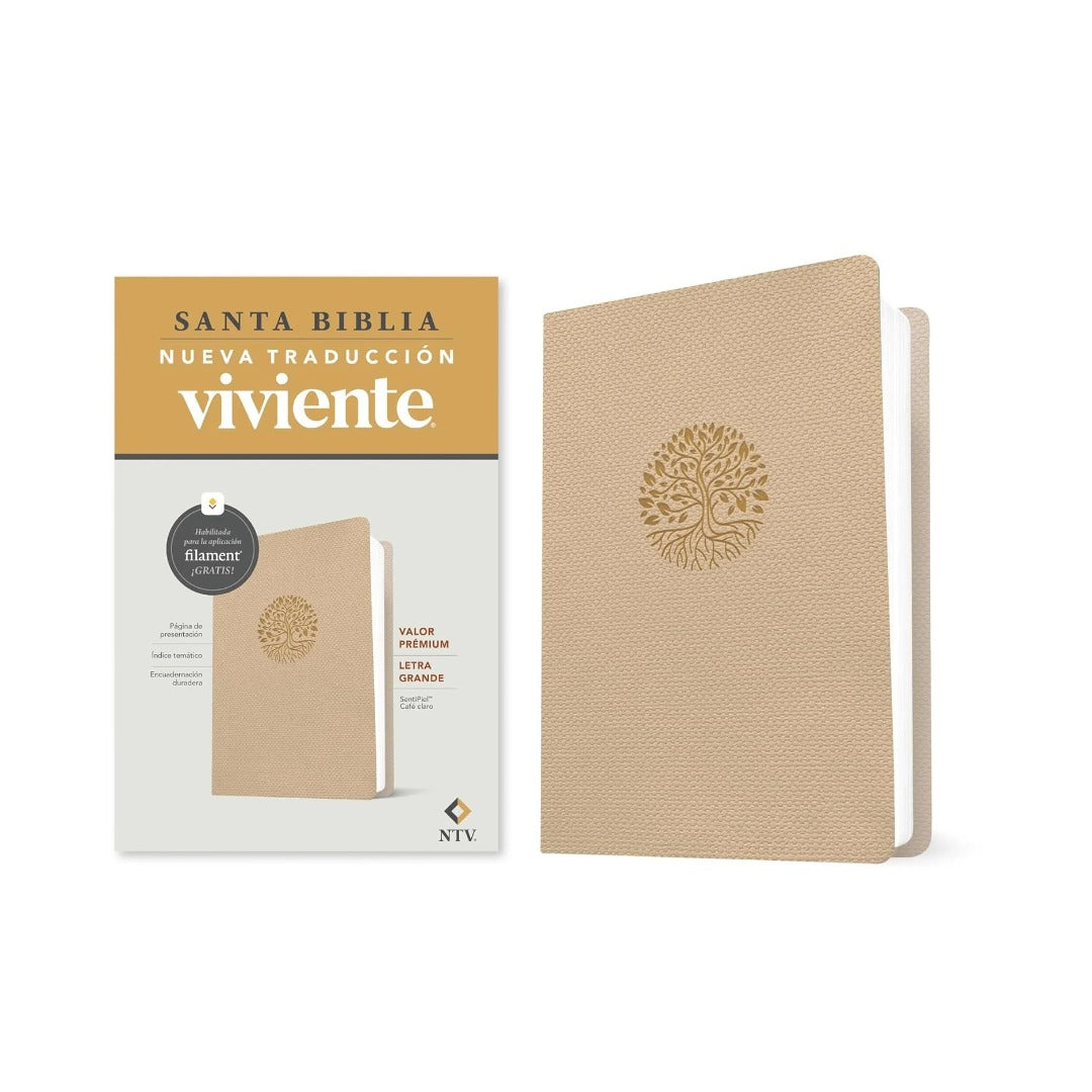 Biblia nueva traducción viviente letra grande Beige by Nueva Traducción Viviente
