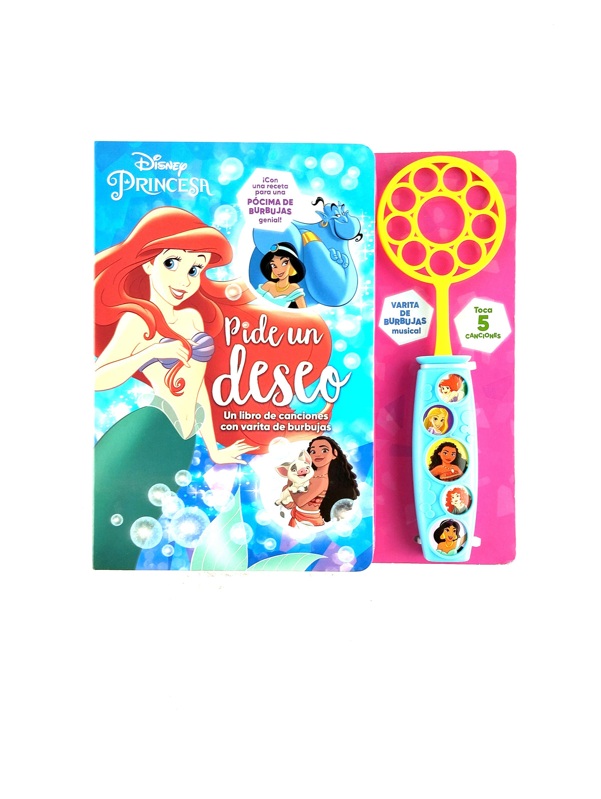 Pide un deseo un libro de canciones con varitas de burbujas by Disney