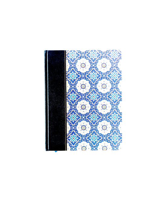 Biblia de apuntes RVR 1960 piel fabricada mosaico crema y azul