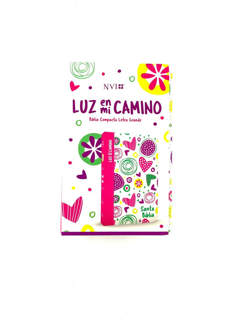 Biblia nvi luz en mi camino flores ilustrada letra grande by Nueva Traducción Viviente