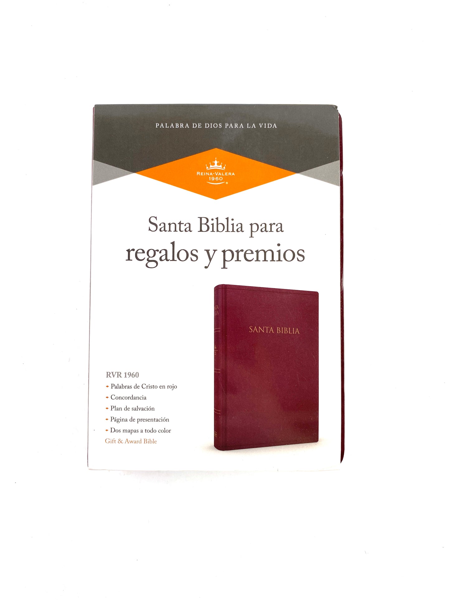 Santa biblia para regalos y premios símil piel vinotinto