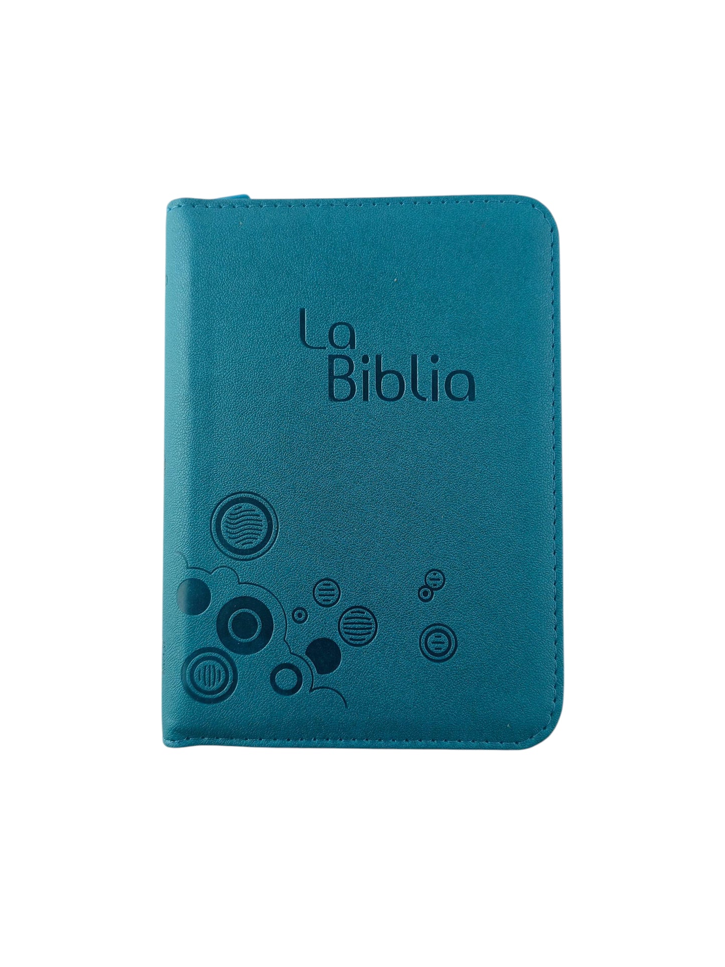 Biblia tla aguamarina con cierre