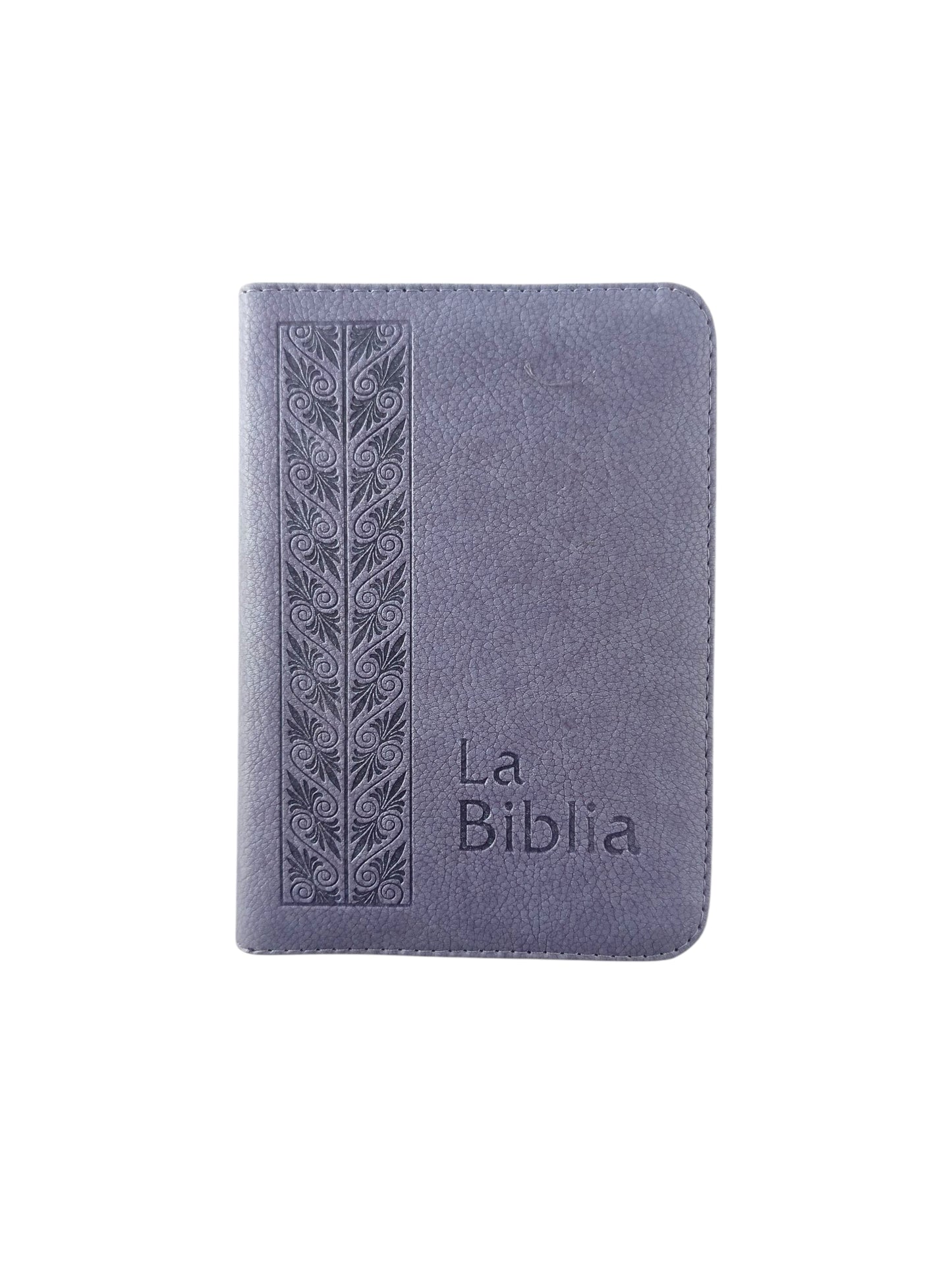 Biblia tla lila con estuche borde platiado
