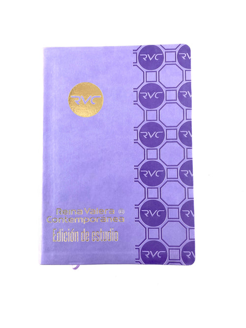 Biblia RVC lila edición de estudio letra grande by Reina Valera contemporánea