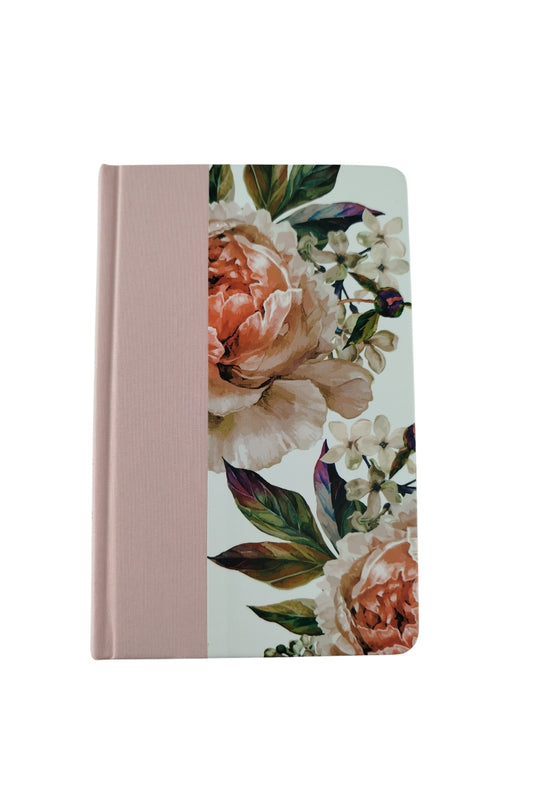 Biblia rvr 1960 letra grande tamaño manual tapa dura tela rosada con flores con imágenes de la tierra santa by Reina Valera 1960
