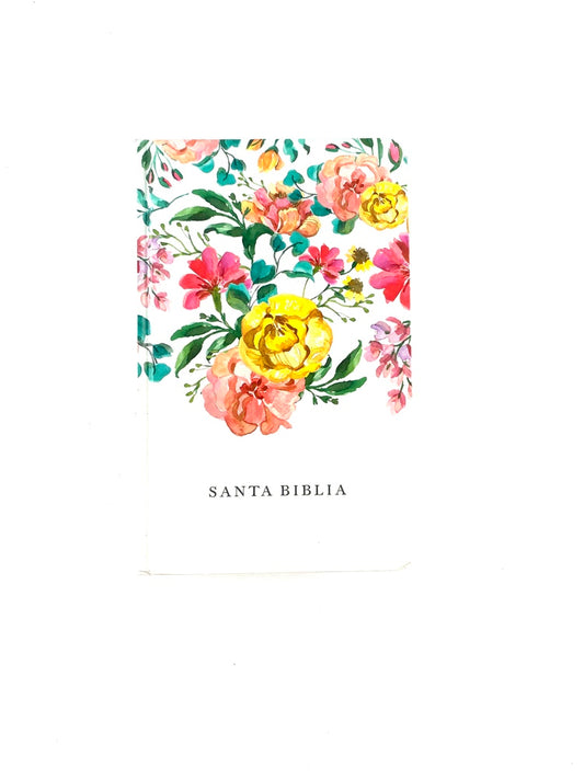 Biblia rvr 1960 nombres de Dios letra grande nude flores tapa dura
