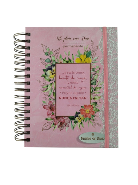 Devocional permanente mi plan con Dios 2026 Rosado