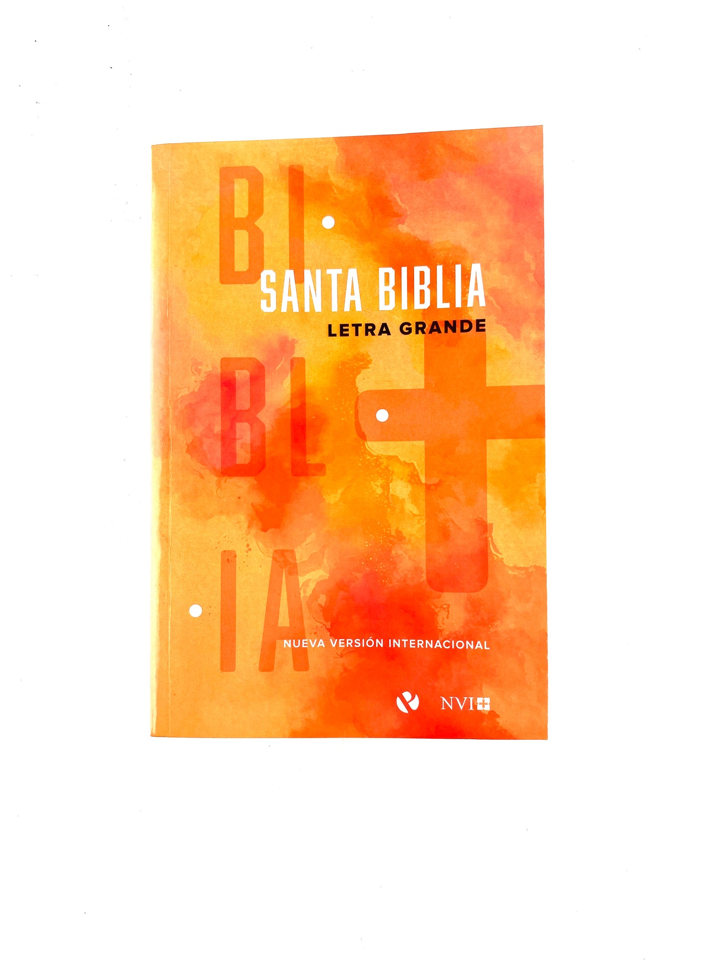 Biblia NVI letra grande rustica naranja