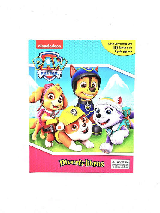 Paw patrol chicas diverti-libros libro de cuentos con 10 figuras y un tapete gigante