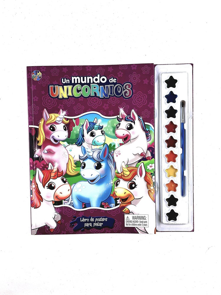 Un mundo de unicornios libro de posters para pintar by Varios