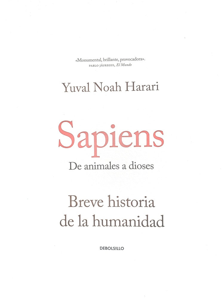 Sapiens de animales a dioses by Yuval Noah Harari