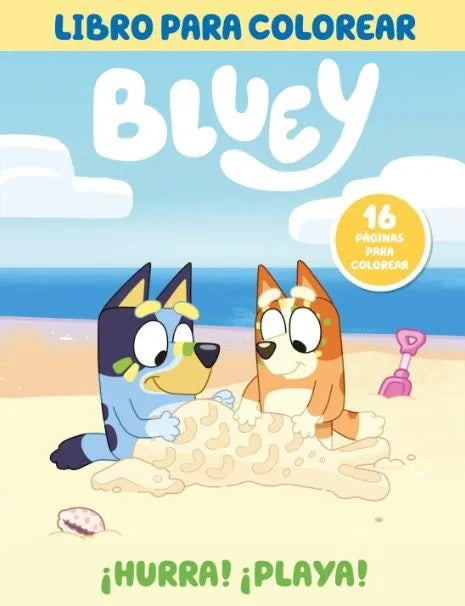 Bluey Hurra Playa Libro para colorear by Bluey