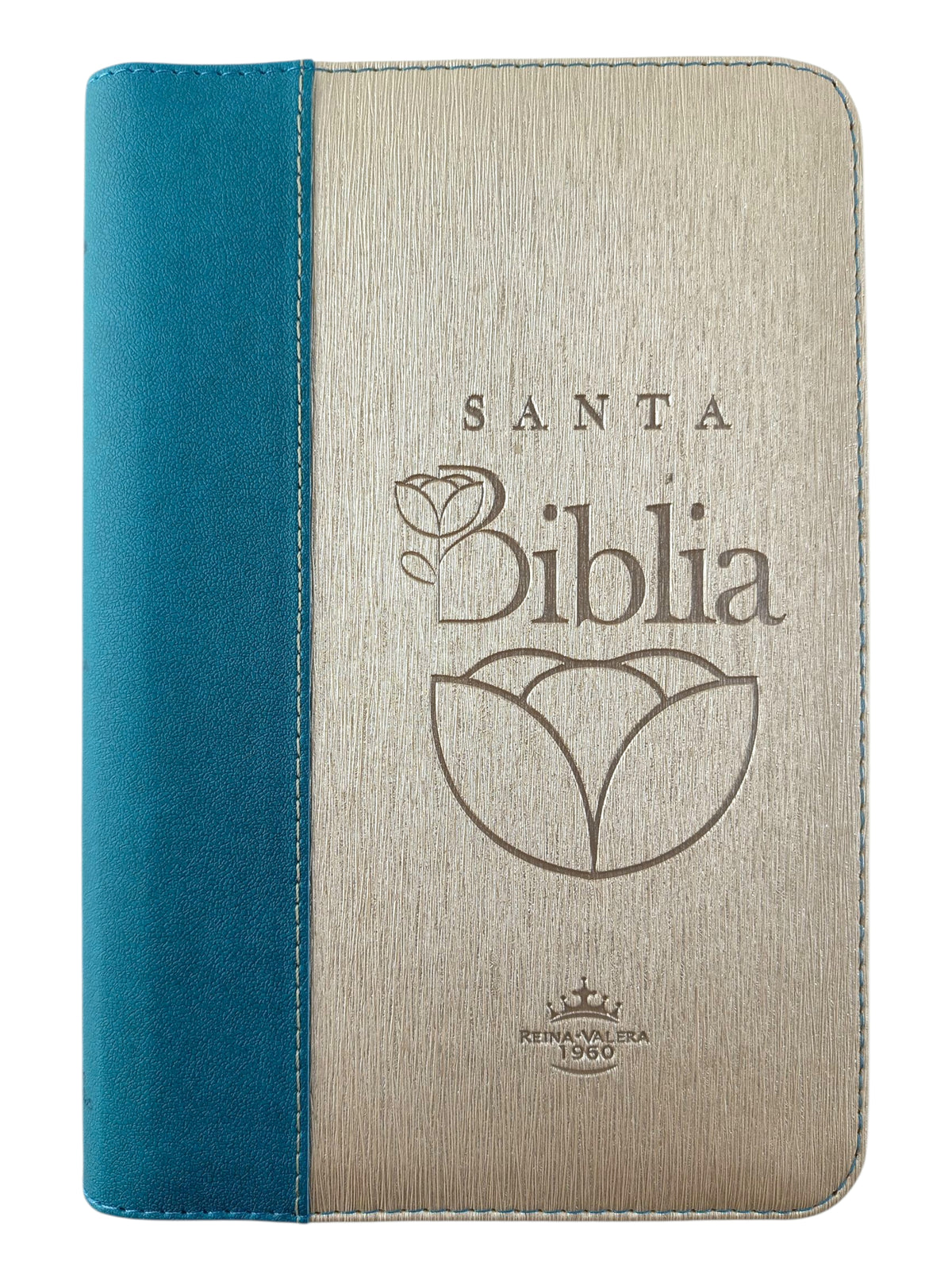 Biblia rvr Beige verde aguamarina Canto Dorado Cierre con índice by Reina Valera 1960