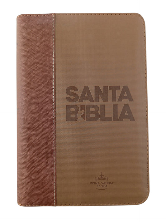 Biblia rvr 1960 Miel - Café con canto dorado cierre e indice by Reina Valera 1960