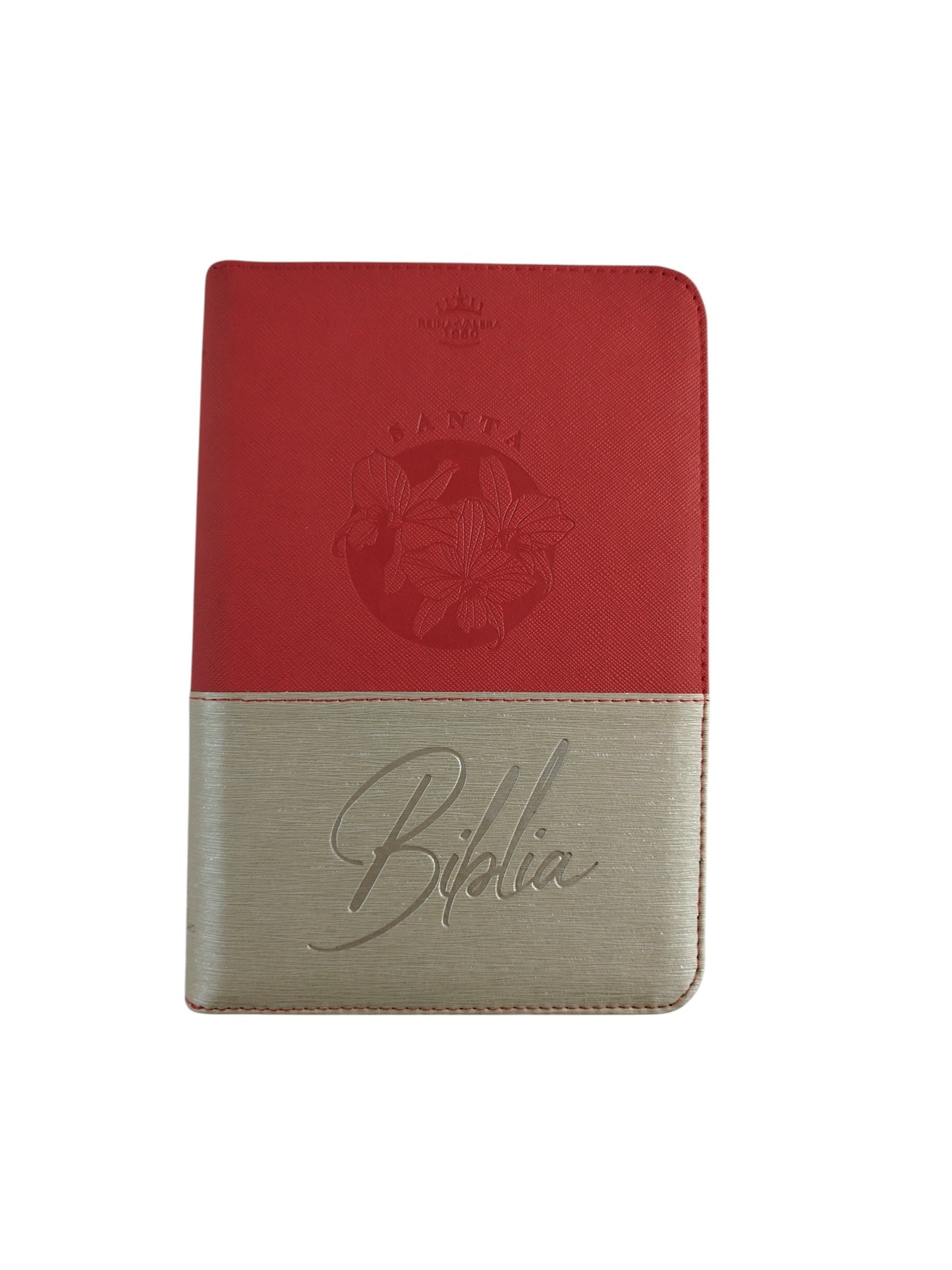 Biblia rvr con índice beige rojo canto dorado by Varios