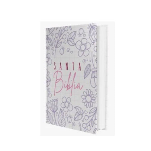 Biblia RVR 1960 letra grande blanca - flores by Reina Valera 1960