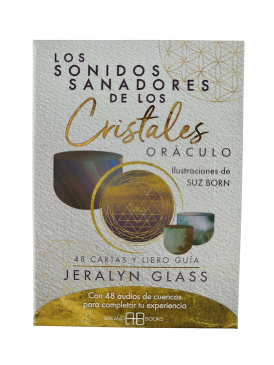Los Sonidos Sanadores de los Cristales oráculo, Libro Y 48 cartas