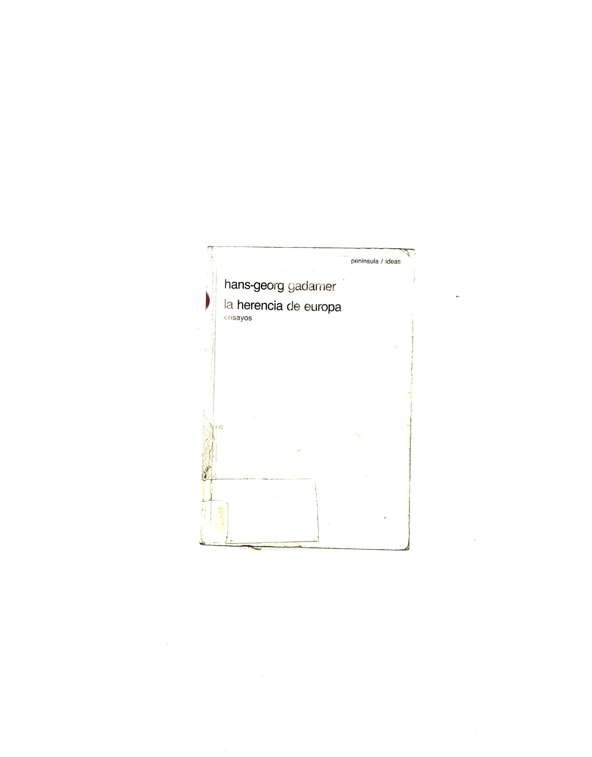 La herencia de europa by Hans - Georg Gadamer