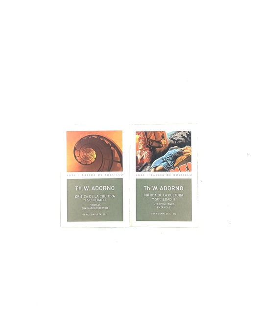Crítica de la cultura y sociedad tomo I y II